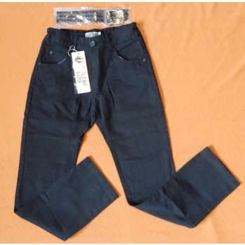 Czarne spodnie jeansoweNa guzik + pasek Rozmiary 140-146